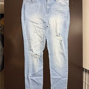 D. Jeans Light Wash Ripped Jeans, size 10